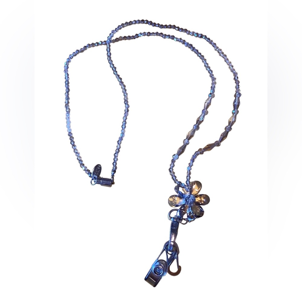 Boojee Lanyard Badge Holder Sparkly beads NEW